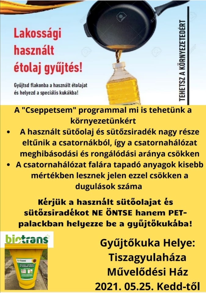 hasznalt olaj gyujtes